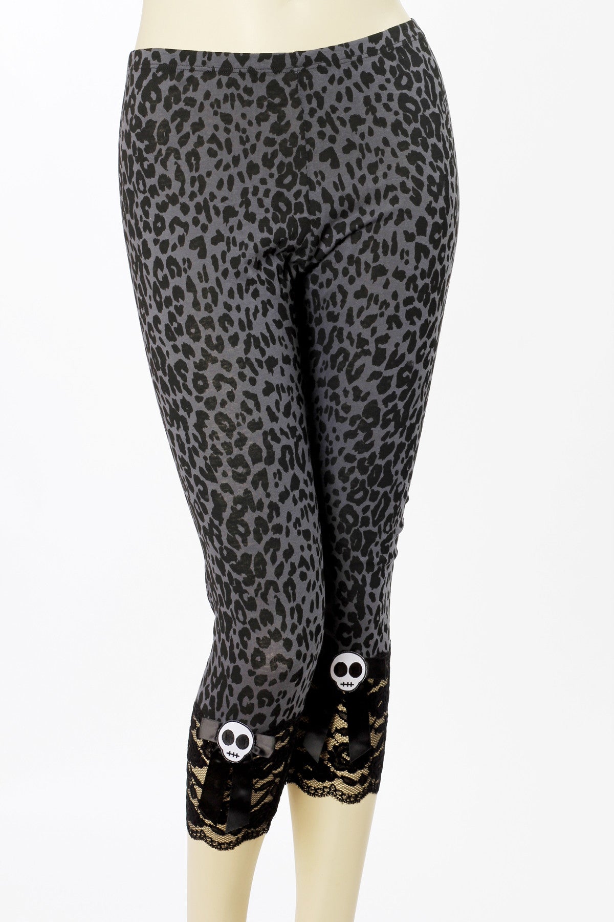 Women's Grey and Black Leopard Print Buttery Soft Yoga Waistband Leggings -  Etsy